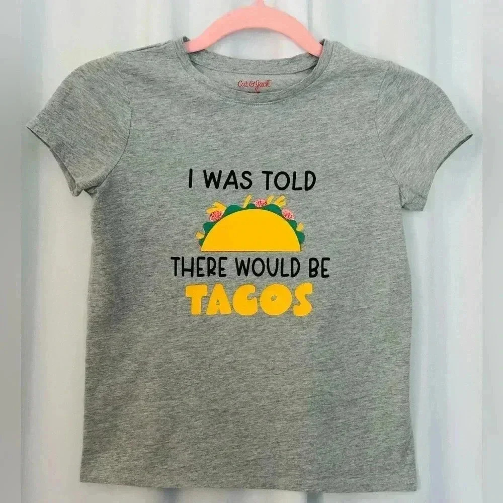 Cat and Jack Pumpkin Flip Sequins Tee and Gray Taco tee (610) - Picture 7 of 13